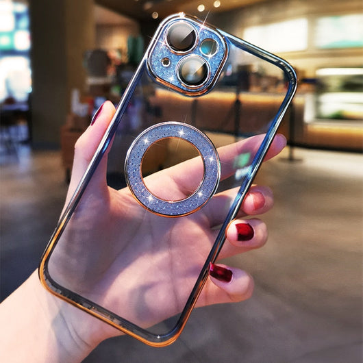 Funda Telefónica con Diamantes Electrochapados y Protector de Lente - Image 23