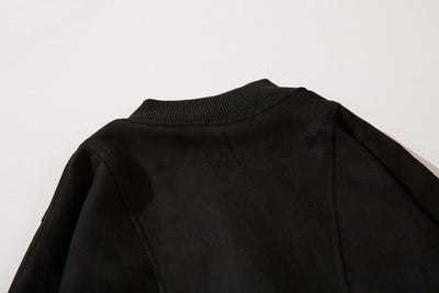 Chamarra Suede Oversize Estilo Universitario para Mujer - Image 18