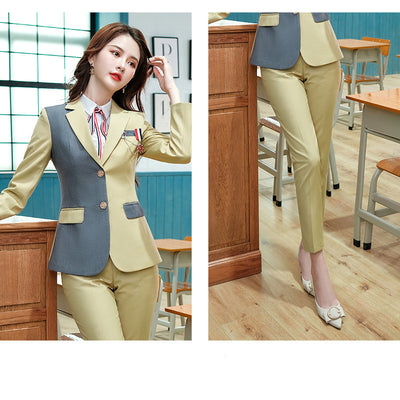 Blazer Universitario Bicolor Estilo Occidental - Image 12