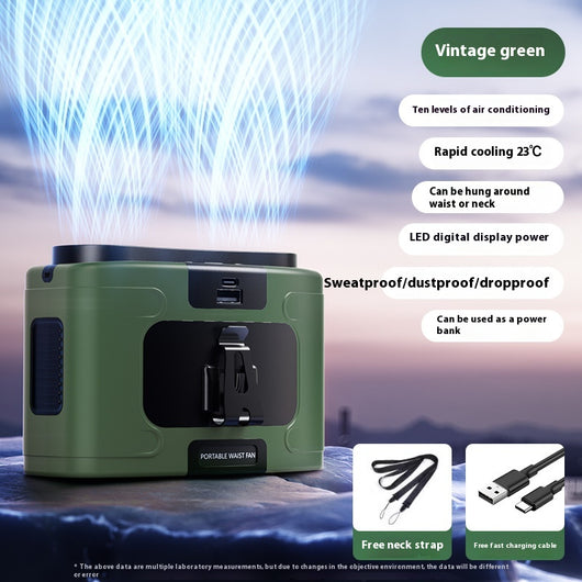 Ventilador Portátil de Cintura con Refrigeración por Carga - Alivio Instantáneo del Calor - Image 11