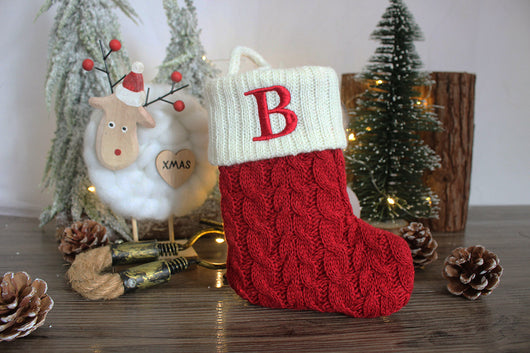 Calcetines Navideños Tejidos con Letras - Image 19