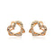Aretes de Corazón en Oro Laminado y Oro Rosado
