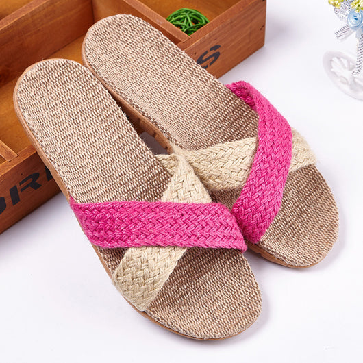 Pantuflas de Lino para Pareja - Cómodas Sandalias de Casa Antideslizantes Otoño Invierno - Image 15