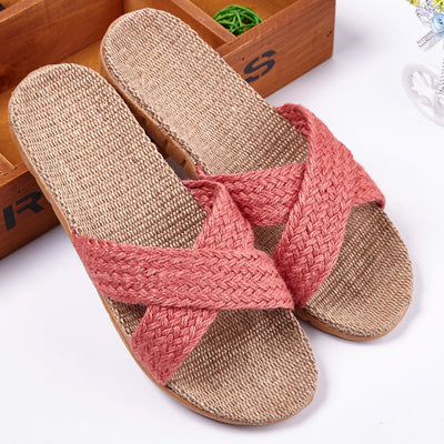 Pantuflas de Lino para Pareja - Cómodas Sandalias de Casa Antideslizantes Otoño Invierno - Image 19