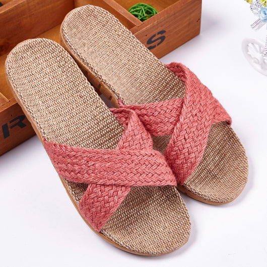 Pantuflas de Lino para Pareja - Cómodas Sandalias de Casa Antideslizantes Otoño Invierno - Image 19