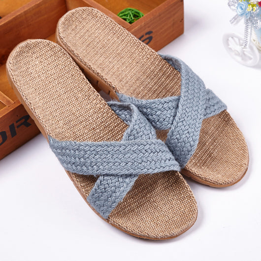 Pantuflas de Lino para Pareja - Cómodas Sandalias de Casa Antideslizantes Otoño Invierno - Image 7