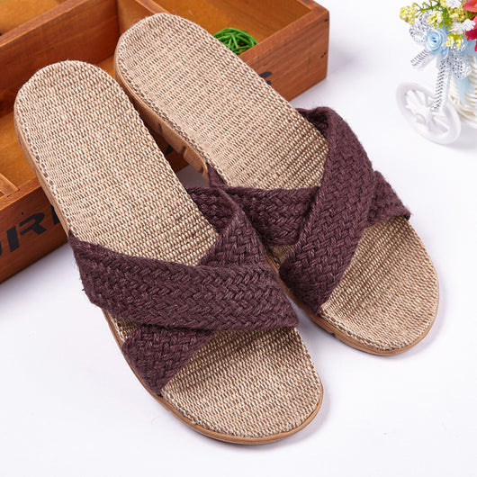 Pantuflas de Lino para Pareja - Cómodas Sandalias de Casa Antideslizantes Otoño Invierno - Image 8