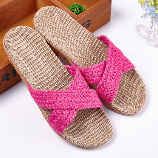 Pantuflas de Lino para Pareja - Cómodas Sandalias de Casa Antideslizantes Otoño Invierno - Image 17