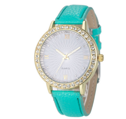 Reloj de Mujer Cara de Sol con Cuarzo y Detalles de Diamantes