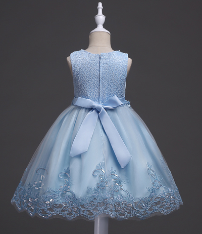 Vestido de Princesa para Niñas - Diseño Floral Elegante para Bodas y Celebraciones - Image 5
