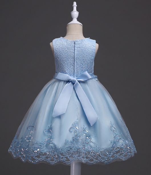 Vestido de Princesa para Niñas - Diseño Floral Elegante para Bodas y Celebraciones - Image 5
