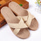 Pantuflas de Lino para Pareja - Cómodas Sandalias de Casa Antideslizantes Otoño Invierno