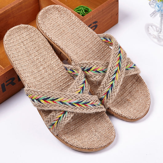 Pantuflas de Lino para Pareja - Cómodas Sandalias de Casa Antideslizantes Otoño Invierno - Image 9