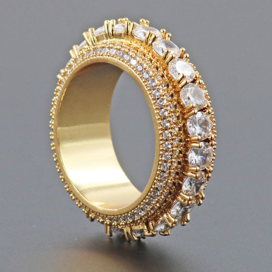 Anillo Hip-hop Giratorio con Diamantes y Circones Micro Incrustados - Image 6