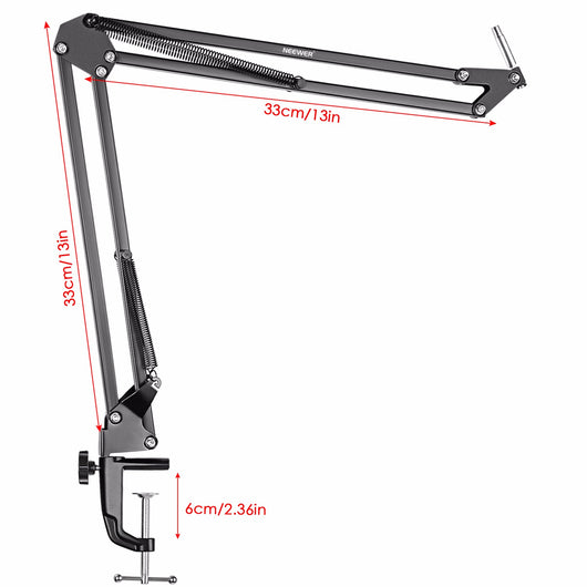Micrófono Condensador USB Profesional Neewer NW-7000 con Brazo Scissor Ajustable y Soporte de Choque - Image 5