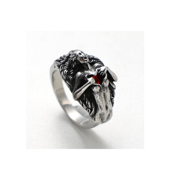Anillo de Acero Titanio Estilo Retro para Hombre - Image 3
