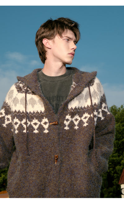 Cardigan Tejido con Capucha para Parejas - Suéter Grueso y Cálido - Image 15