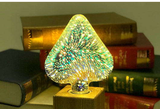 Bombilla Decorativa 3D con Efecto Fuegos Artificiales - Cristal Plateado Multicolor - Image 9