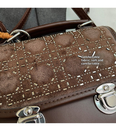 Bolsa Mensajera Cuadrada Texturizada para Mujer - Compacta y Versátil - Image 33