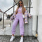 Pantalones de cintura alta con bordado de mariposas