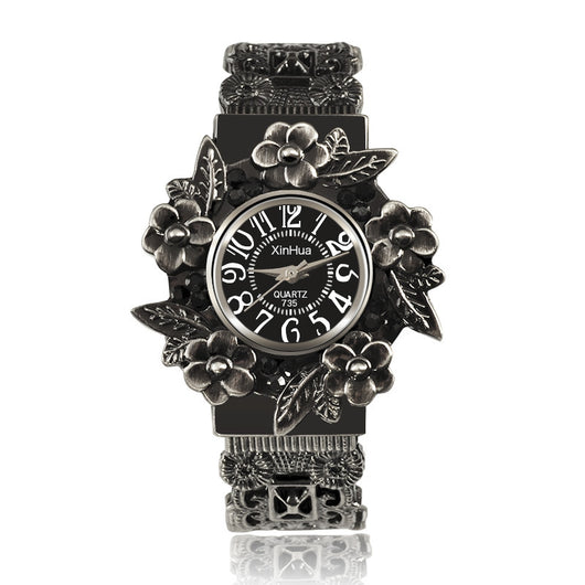 Reloj de Cuarzo con Flores en Relieve - Image 16