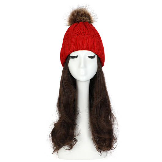 Gorro de Lana con Peluca Desmontable para Mujer - Image 39