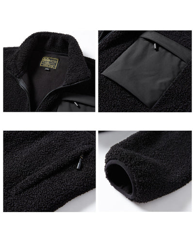 Chaqueta Denim con Forro de Terciopelo Talla Grande Hombre - Image 9