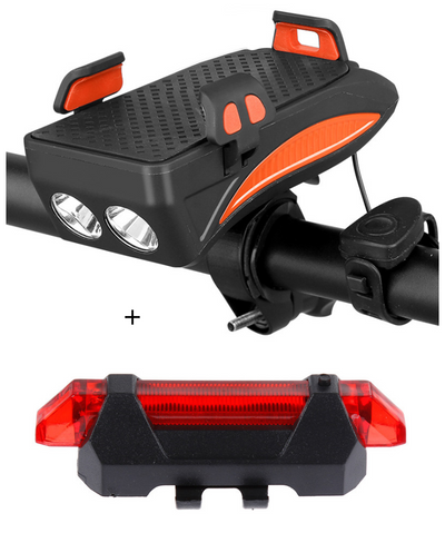 Soporte Multifuncional para Celular en Bicicleta con Cargador, Luz LED y Timbre - Image 17
