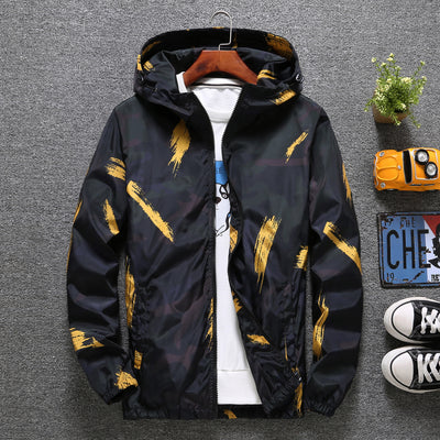 Chaqueta Cortavientos Suelta Camuflaje para Hombre - Image 5