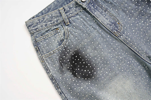 Pantalones Jeans Rectos Anchos con Detalles de Strass - Diseño Casual Moderno - Image 11
