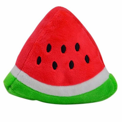 Purple plush eggplant pet toy with a green stem and an embroidered happy face, designed for dogs and cats. - Image 25
