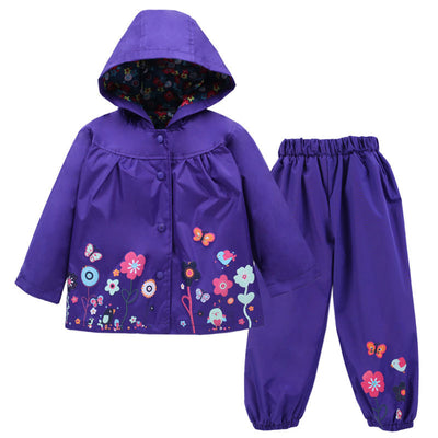 Chaqueta Impermeable con Capucha - Diseño Floral Resistente al Viento - Image 7