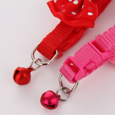 Collar Ajustable para Gato con Moño y Campana de Nylon - Image 4
