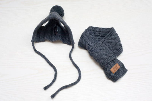 Conjunto de Abrigo para Perro: Gorro, Babero y Bufanda de Lana para Otoño e Invierno - Image 5