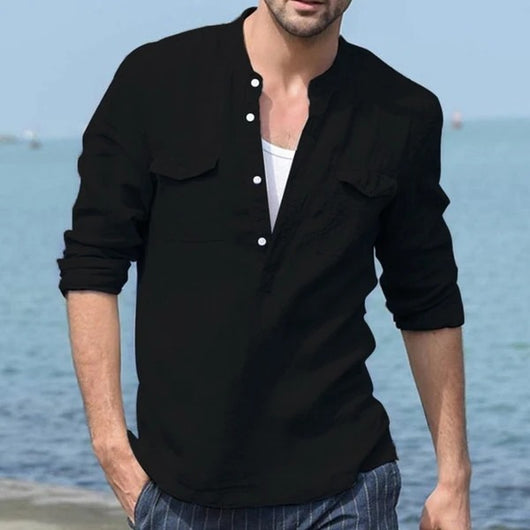 Camisa de Manga Larga para Hombre en Algodón Premium - Image 2