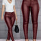 Pantalones Casuales Elásticos de Color Liso para Mujer