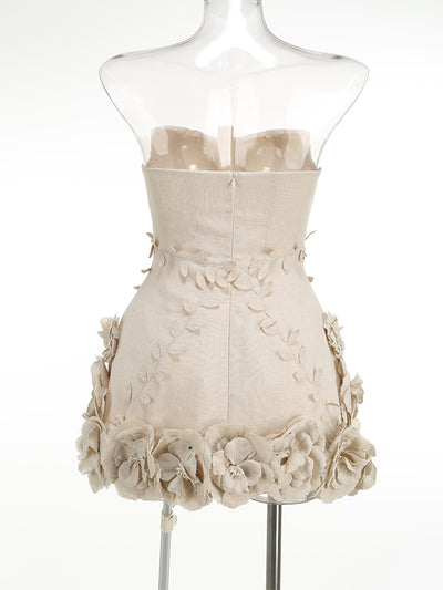 Vestido Floral Hombros Descubiertos Efecto Reductor Cintura Ajustada - Image 16