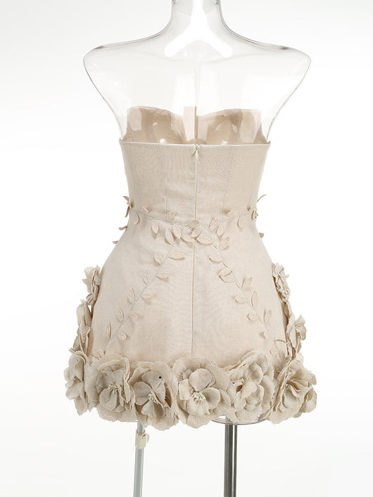 Vestido Floral Hombros Descubiertos Efecto Reductor Cintura Ajustada - Image 16