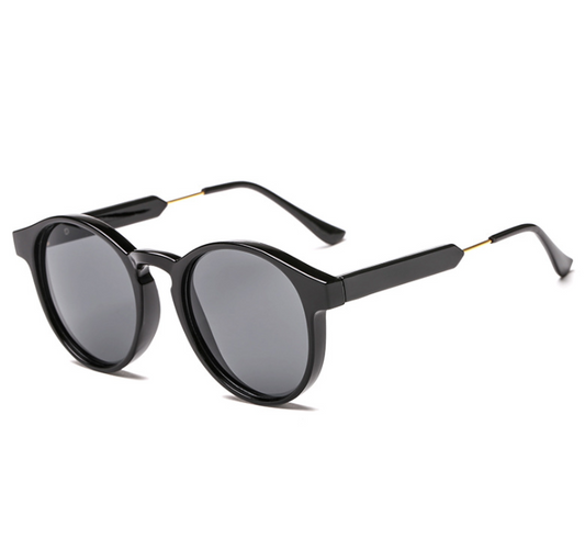 Gafas de Sol Redondas Retro Coreanas para Mujer con Marco Metálico