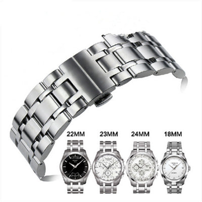 Reloj de Acero Inoxidable con Cierre Mariposa Doble Botón