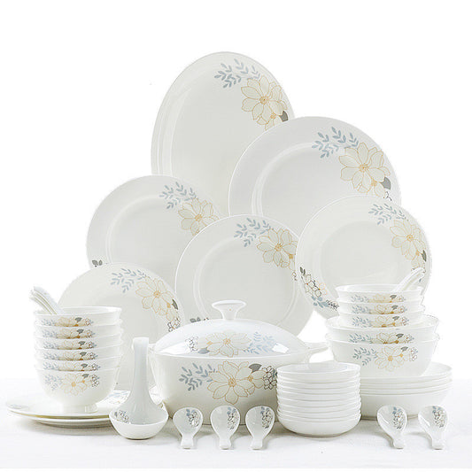 Juego de Vajilla de Porcelana Fina Estilo Europeo - Platos y Boles