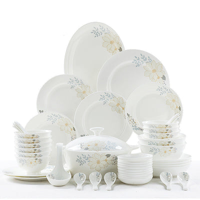 Juego de Vajilla de Porcelana Fina Estilo Europeo - Platos y Boles