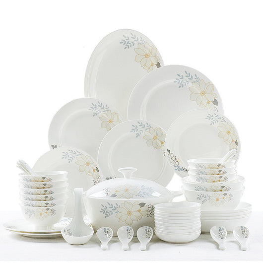 Juego de Vajilla de Porcelana Fina Estilo Europeo - Platos y Boles