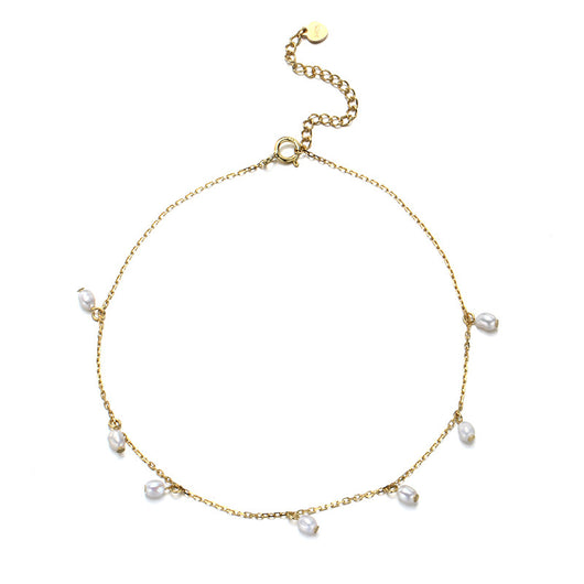 Pulsera de Tobillo en Perla de Agua Dulce Natural