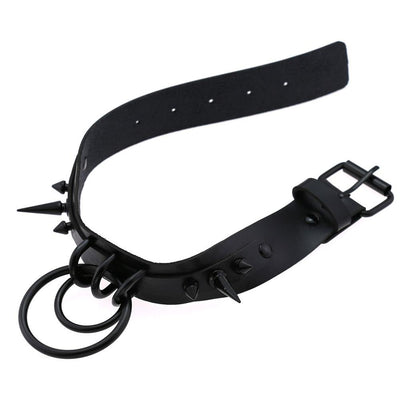 Collar Choker Punk con Remaches y Hebilla - Unisex Negro - Image 8