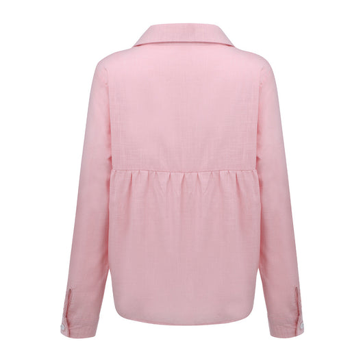 Blusa Cardigan Suelta con Solapa y Botones - Camisa Manga Larga para Mujer - Image 12