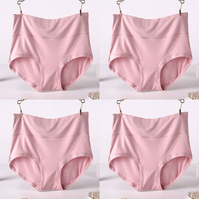 Pack 4 Pantaletas Cintura Alta Viscosa Suave Colores Lisos Mujer - Image 21
