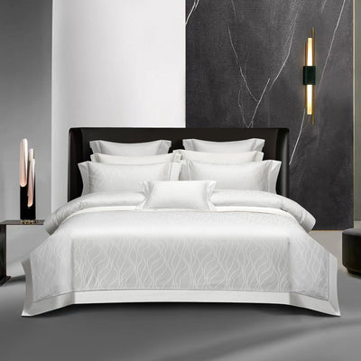 Juego de Cama Algodón Puro Jacquard Europeo 4 Piezas Lujo - Image 13