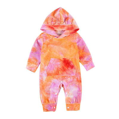 Jumpsuit Tie Dye con Capucha para Bebés y Niños - Image 5