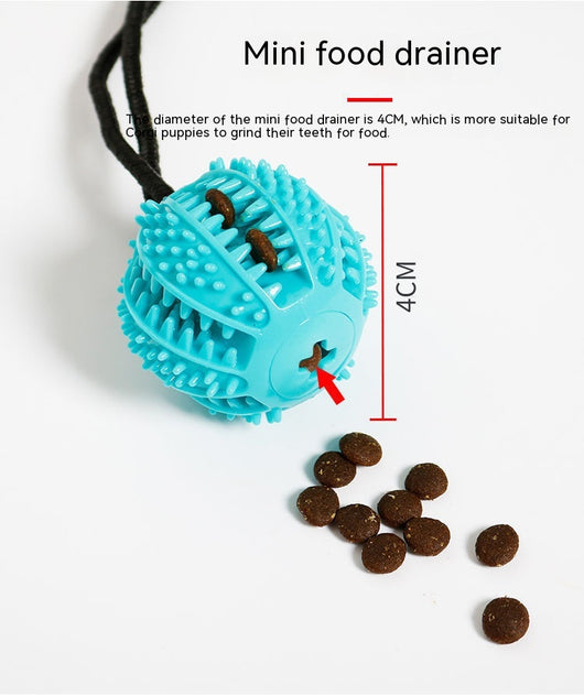 Green dog toy with a suction cup base and a textured ball on a black cord, designed for food dispensing and teeth cleaning. - Image 12